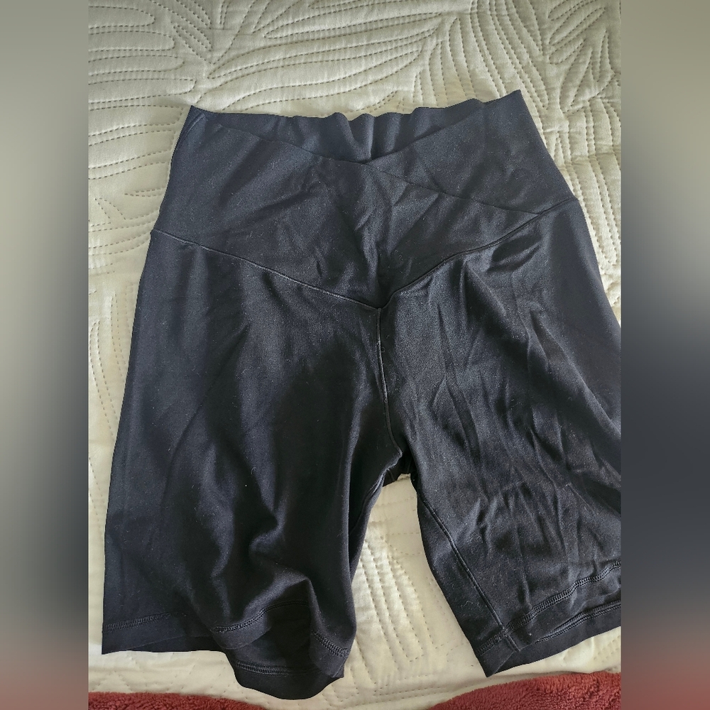 Women's Black Shorts. Aerie, Offline, Crossover Front, Size L